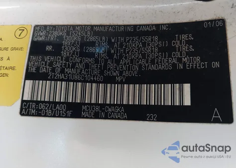 2006 Lexus Rx 330 from USA, damaged, VIN 2T2HA31U86C104460